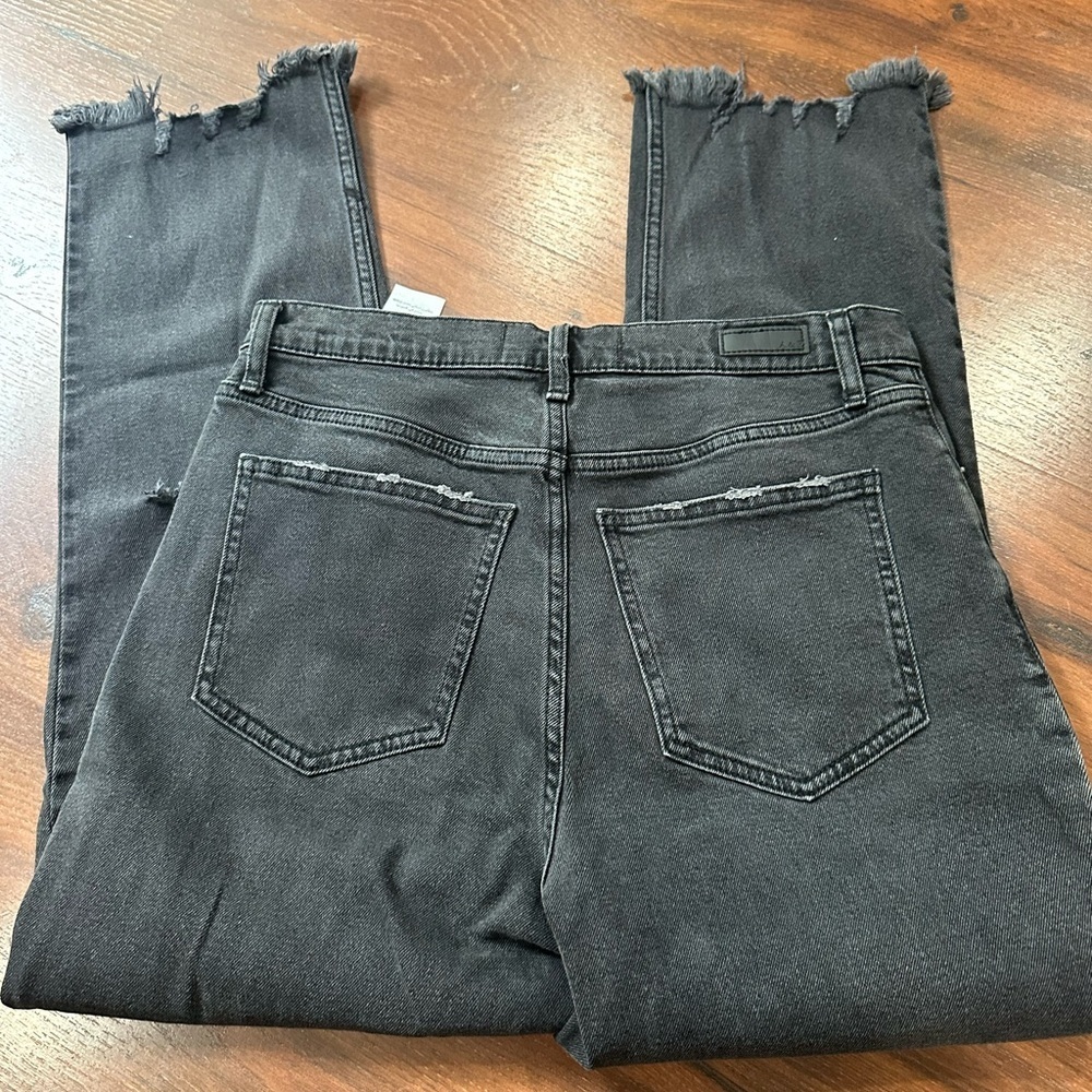 Abercrombie Ultra High Rise Ankle Straight Jeans washed black Sz 8 (29) - Picture 14 of 14